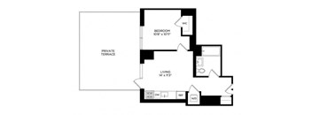 1B w/ Terrace East