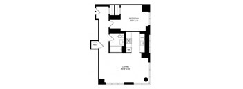 schematic diagram of the upper floor floor plan of a small house