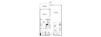 the first floor plan of a small house