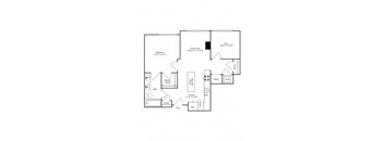 the schematic floor plan with furniture