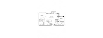 a floor plan of a house with a combination of bedrooms and baths