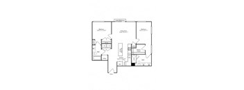 the schematic floor plan of the second floor of a house
