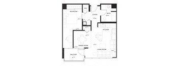 a black and white floor plan of a house