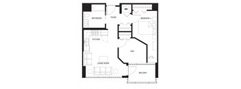 a schematic diagram of the floor plan of a house