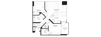 black and white floor plan of a residence