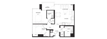 a black and white floor plan of a house