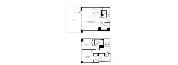 the floor plans of two different floors of a house