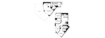 the floor plans of two floors of a house