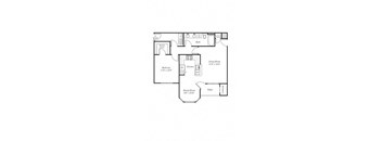 a floor plan of a house with a bedroom and a garage