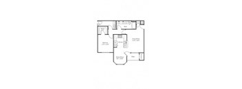 a floor plan of a house with bedrooms and a garage