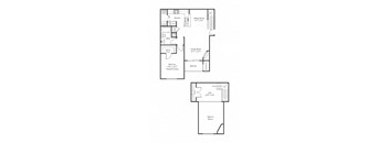 the floor plan of the first floor of a house