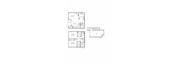 the floor plans of two different layouts of a house