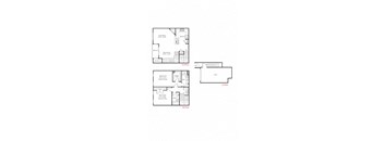 the floor plans of two different layouts of a house