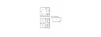 the floor plans of two different layouts of a house