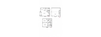 the floor plans of two different layouts of a house