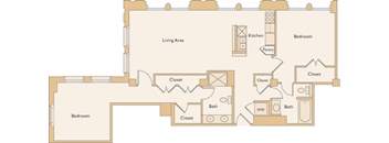 a schematic drawing of a floor plan of a house