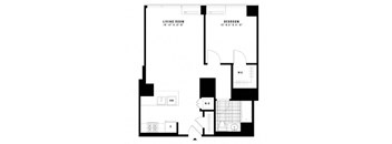 representation of floor plan of a1 floor plan with loft
