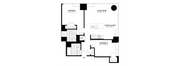 an aerial view of a floor plan of a house