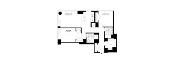 the black and white floor plan of a house