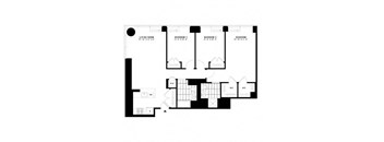 the diagram of the floor plan of the loft