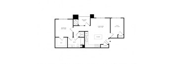 the black and white floor plan of a house