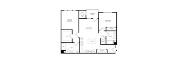 the plan of the bedroom floor plan of a small house