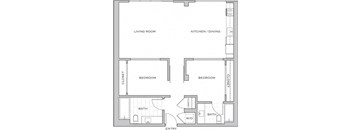 a schematic diagram of a floor plan of a house