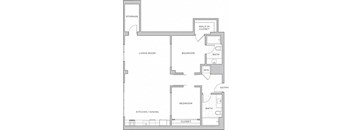 a schematic diagram of a floor plan of a house