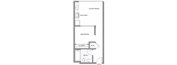 a dog is looking at a floor plan of a dog