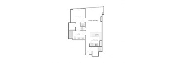 a floor plan of a 1 bedroom floor plan