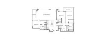 the black and white floor plan of a house