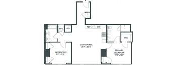 the schematic diagram of the floor plan of a house