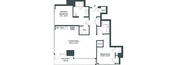 a schematic diagram of a floor plan of a house