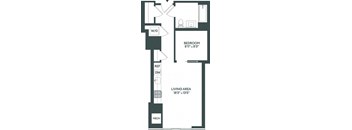 floor plan photo of the studio apartments at dyal street