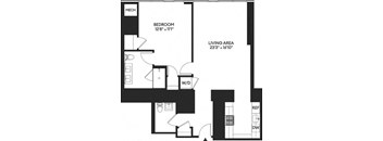 the schematic diagram of the floor plan for the apartment