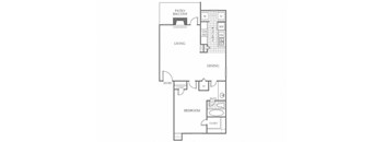 a schematic floor plan of a house