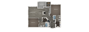 a 1 bedroom floor plan  apartments  the villas at spring creek