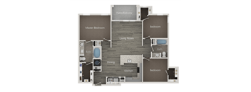 a 2103 sq ft floor plan  studio