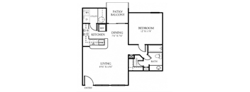 a floor plan of a house with a bedroom and a living room