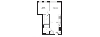 a floor plan of a house with an open floor plan