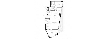 the floor plan for the condo has a lot of floor space