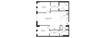 a schematic of a floor plan of a house