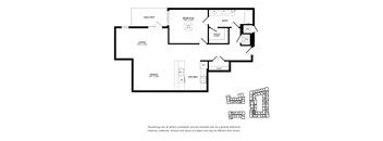 a floor plan of a residence with a flooring system and an open floor plan