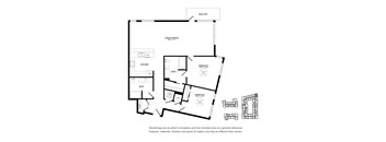 a floor plan of a home with a bedroom and a living room