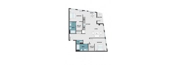 the illustration of the 2nd floor plan of a house