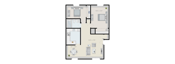 A floor plan of a house with dimensions and room layout.