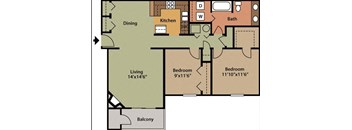 a diagram of a floor plan of a house