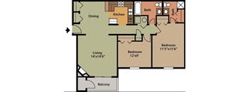 a diagram of a floor plan of a house