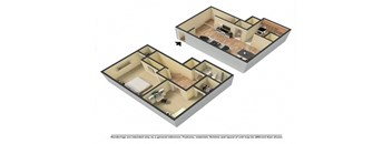 a bedroom and a kitchen are shown in a floor plan