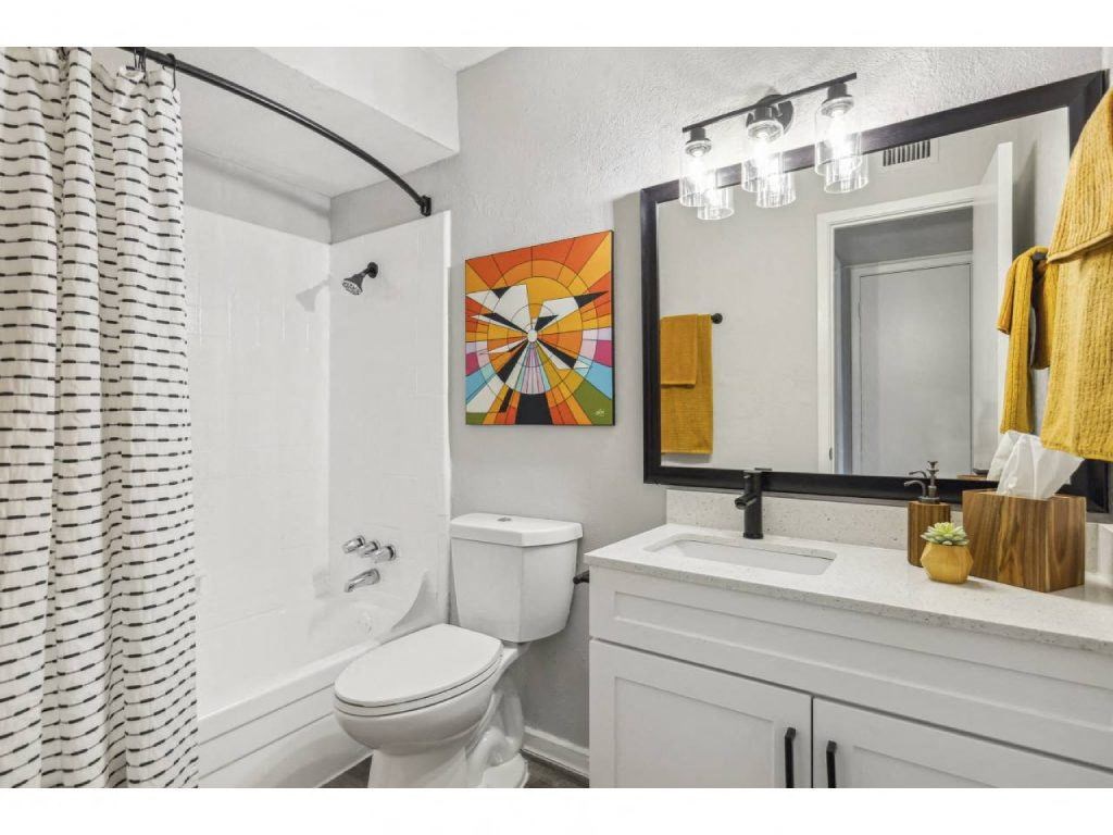 a bathroom with a toilet and a sink and a mirror